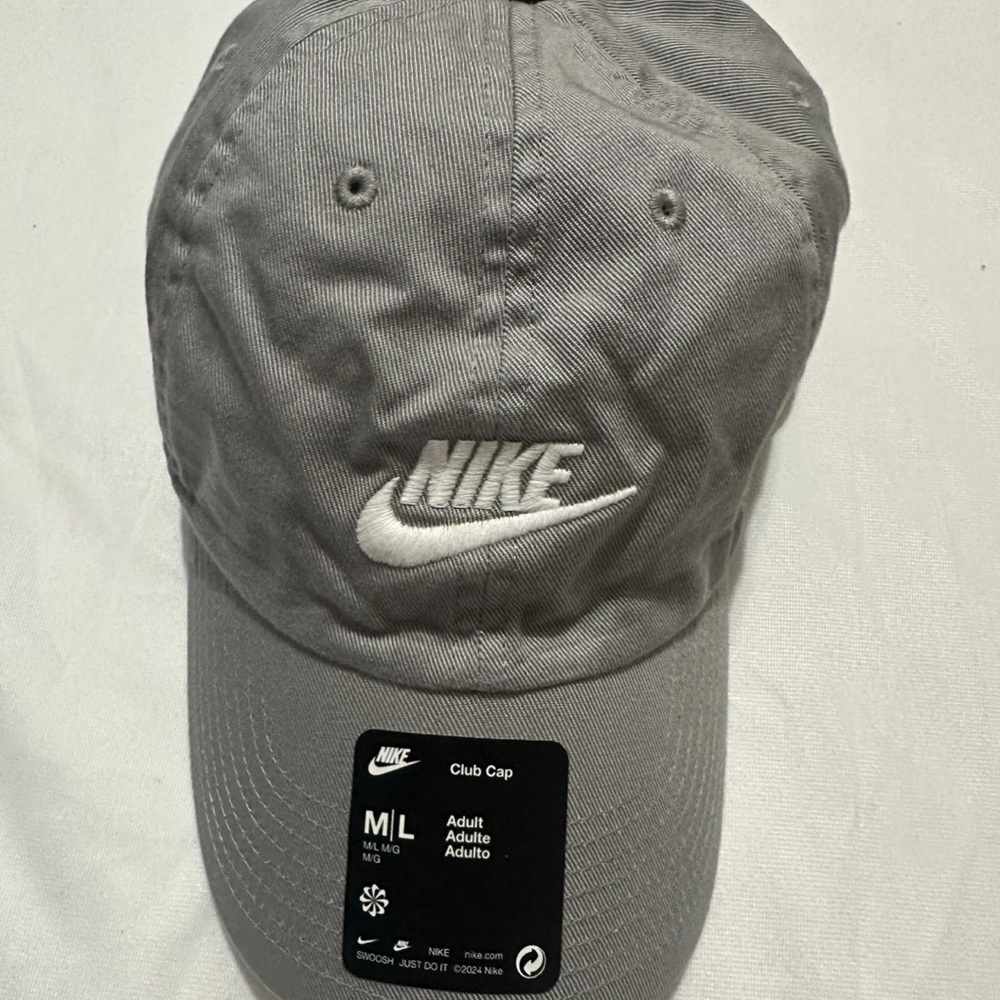 Nike Gray Swoosh Adjustable Hat